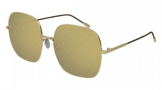 Bottega Veneta BV0202S Sunglasses, 003 - GOLD with BROWN temples and BROWN lenses