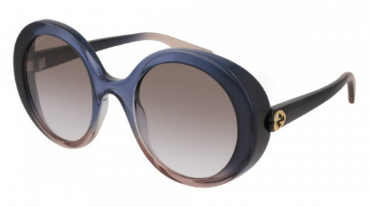 Gucci GG0367S Sunglasses, 004 - BLUE with MULTICOLOR lenses