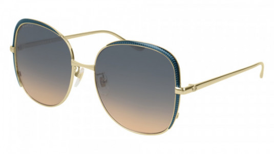Gucci GG0400S Sunglasses, 006 - GOLD with MULTICOLOR lenses