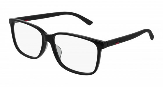 Gucci GG0426OA Eyeglasses, 005 - BLACK with TRANSPARENT lenses