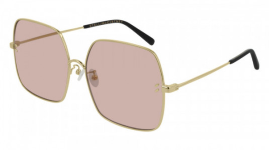 Stella McCartney SC0158S Sunglasses, 002 - GOLD with PINK lenses