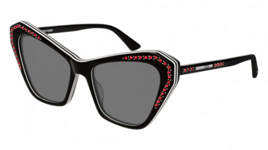 McQ MQ0151S Sunglasses, 001 - BLACK with GREY lenses
