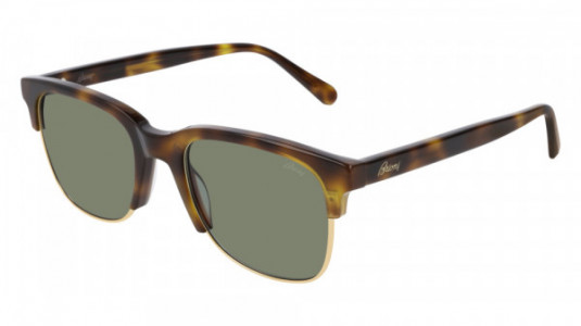 Brioni BR0051S Sunglasses, 002 - HAVANA with GREEN lenses
