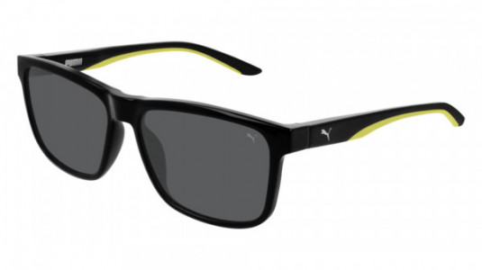 Puma PU0193S Sunglasses, 002 - BLACK with SMOKE lenses