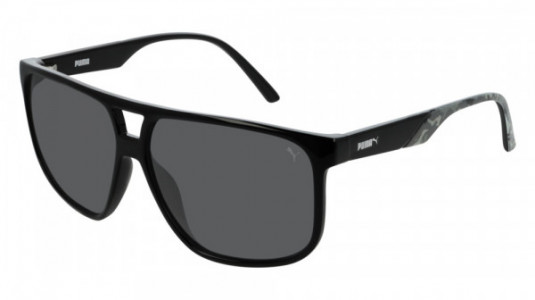 Puma PU0200S Sunglasses, 001 - BLACK with SMOKE lenses