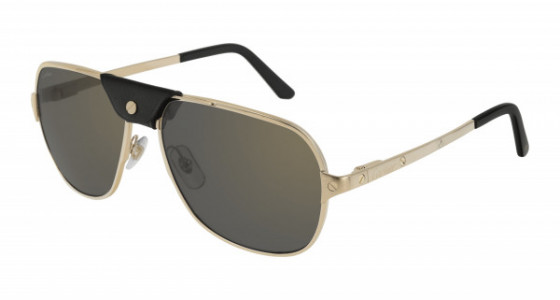 Cartier CT0165S Sunglasses, 007 - GOLD with GREY polarized lenses