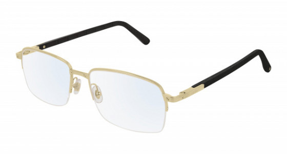 Cartier CT0100O Eyeglasses, 001 - GOLD with TRANSPARENT lenses