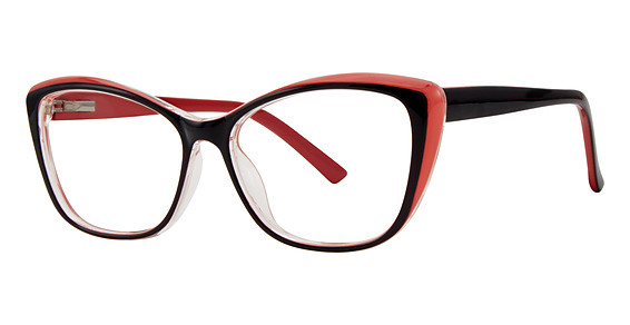 Modern Optical ATTAIN Eyeglasses, Black/Coral/Crystal