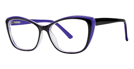 Modern Optical ATTAIN Eyeglasses, Black/Grape/Crystal
