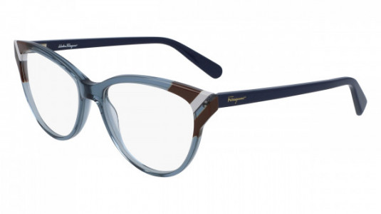 Ferragamo SF2844 Eyeglasses, (414) BLUE