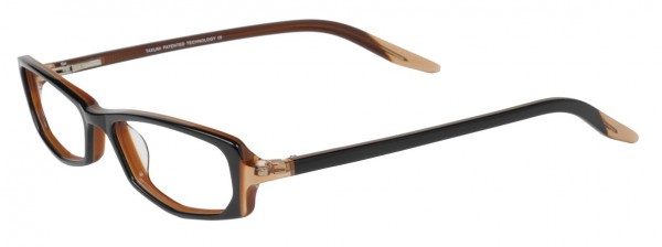 Takumi T9702 Eyeglasses, DARK BROWN/CLEAR BROWN