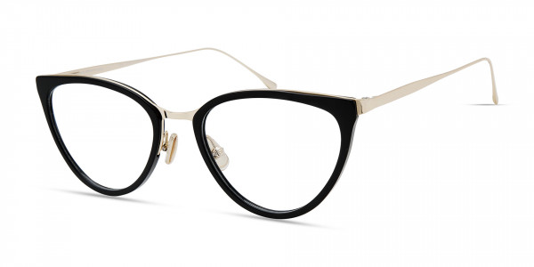 Derek Lam 291 Eyeglasses, Black  Gold