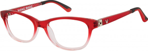 Disney Eyewear Minnie Mouse MEE3 Eyeglasses, Red / White