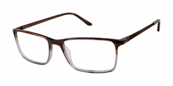 Geoffrey Beene G527 Eyeglasses, Brown Horn (BRN)