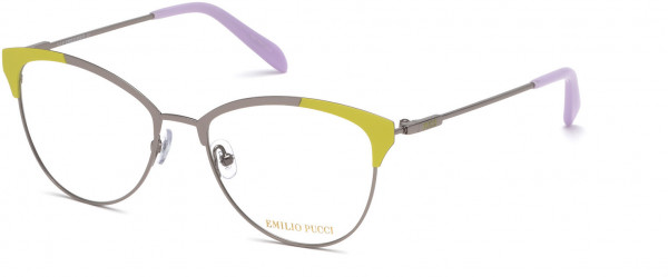 Emilio Pucci EP5087 Eyeglasses, 014 - Shiny Light Ruthenium