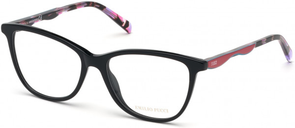 Emilio Pucci EP5095 Eyeglasses, 001 - Shiny Black