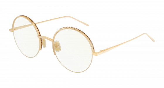 Boucheron BC0076O Eyeglasses, 001 - GOLD with TRANSPARENT lenses
