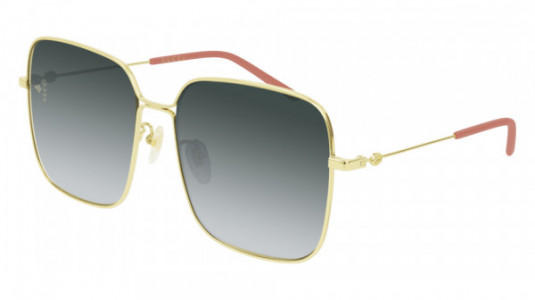 Gucci GG0443S Sunglasses, 001 - GOLD with GREY lenses