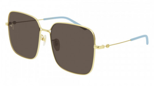 Gucci GG0443S Sunglasses, 002 - GOLD with BROWN lenses
