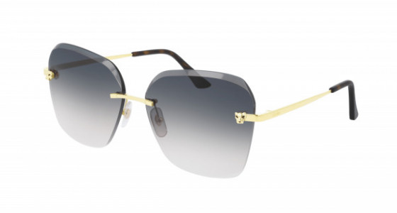 Cartier CT0147S Sunglasses, 002 - GOLD with BROWN lenses