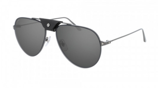 Cartier CT0166S Sunglasses, 006 - BLACK with GREY lenses