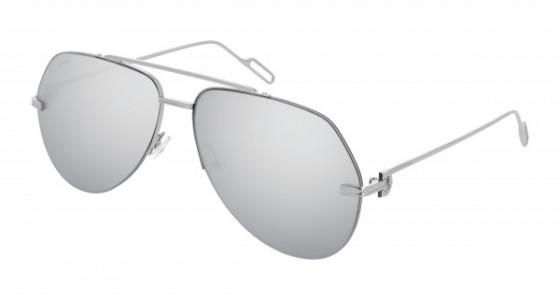 Cartier CT0170S Sunglasses, 002 - SILVER with GOLD temples and SILVER lenses