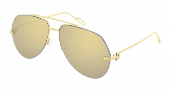 Cartier CT0170S Sunglasses, 003 - GOLD with GOLD lenses
