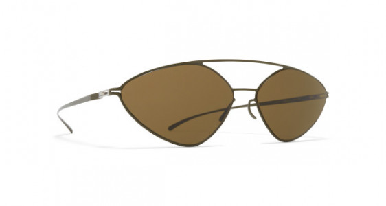 Mykita MMESSE023 Sunglasses, E16 CAMOU GREEN - LENS: RAW BROWN SOLID
