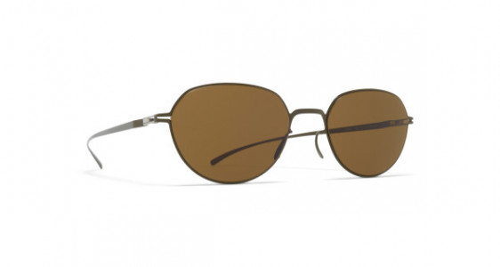 Mykita MMESSE024 Sunglasses, E16 CAMOU GREEN - LENS: RAW BROWN SOLID
