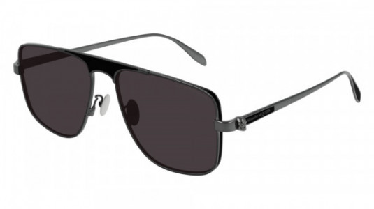 Alexander McQueen AM0200S Sunglasses, 001 - RUTHENIUM with GREY lenses