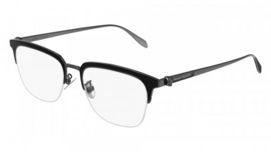 Alexander McQueen AM0215OA Eyeglasses, 002 - RUTHENIUM