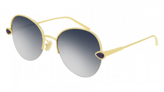 Boucheron BC0079S Sunglasses, 002 - GOLD with BLUE lenses