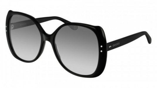 Gucci GG0472S Sunglasses, 001 - BLACK with GREY lenses