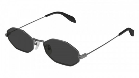 Alexander McQueen AM0211SA Sunglasses, 001 - RUTHENIUM with GREY lenses