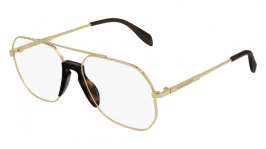 Alexander McQueen AM0199O Eyeglasses, 002 - GOLD