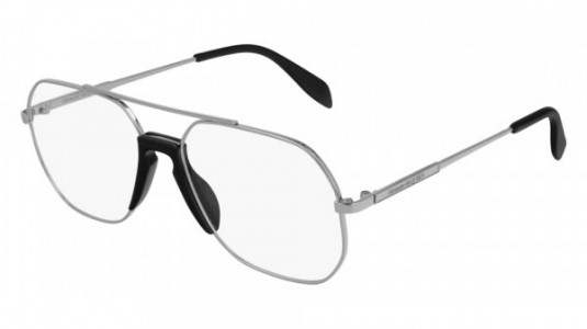 Alexander McQueen AM0199O Eyeglasses, 003 - RUTHENIUM