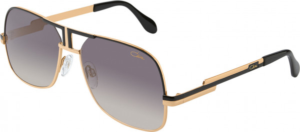 Cazal Cazal Legends 701 Sunglasses, 001 - Black-Gold/Grey Gradient Lenses
