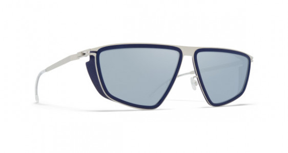 Mykita Mylon TRIBE Sunglasses, MH10 NAVY BLUE/SHINY SILVER - LENS: SILVER FLASH