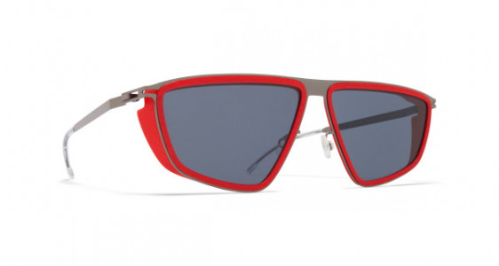 Mykita Mylon TRIBE Sunglasses, MH28 CRIMSON RED/SHINY GRAPHITE - LENS: DARK GREY SOLID