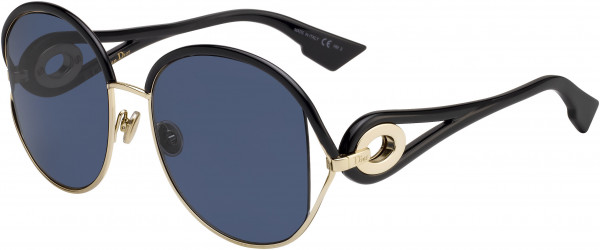 Christian Dior Diornewvolute Sunglasses, 0RHL Gold Black