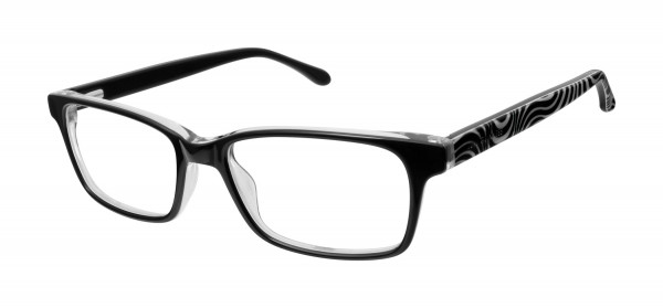 Lulu Guinness L920 Eyeglasses, Black With Black/White Print (BLK)