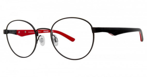 Shaquille O’Neal QD 514M Eyeglasses, 239 Black Red