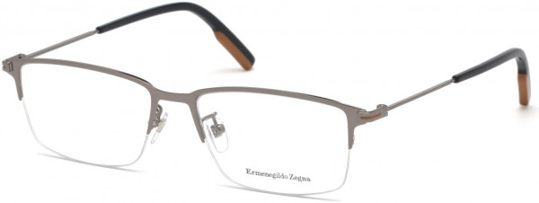 Ermenegildo Zegna EZ5155-D Eyeglasses, 012 - Shiny Dark Ruthenium, Shiny Black, Vicuna