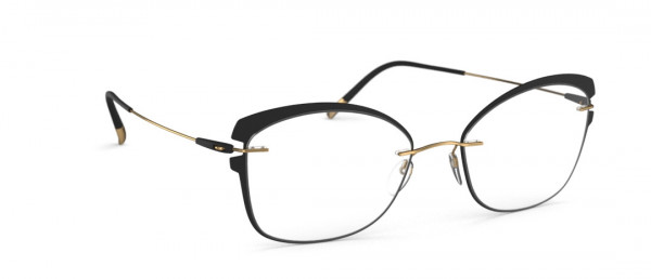 Silhouette Dynamics Colorwave Highlight. Accent Rings ie Eyeglasses, 7630 Gold Shiny / Black