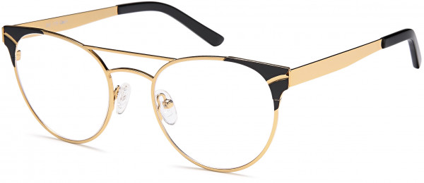 Di Caprio DC179 Eyeglasses, Gold Black