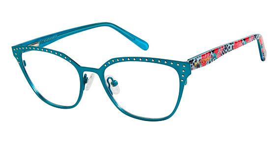 Betsey Johnson BON VOYAGE Eyeglasses, BLUE