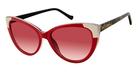 Betsey Johnson GOING STEADY Sunglasses, RED
