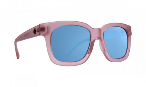 Spy Optic Shandy Sunglasses, Matte Translucent Blush / Gray with Light Blue Fash Mirror
