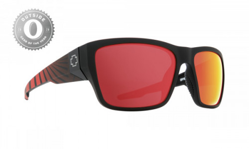 Spy Optic Dirty Mo 2 Sunglasses, Matte Black Red Burst / HD Plus Rose Polar with Red Spectra Mirror