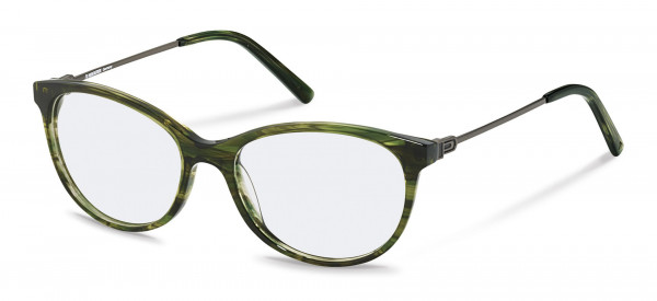 Rodenstock R5323 Eyeglasses, C green structured, dark gunmetal
